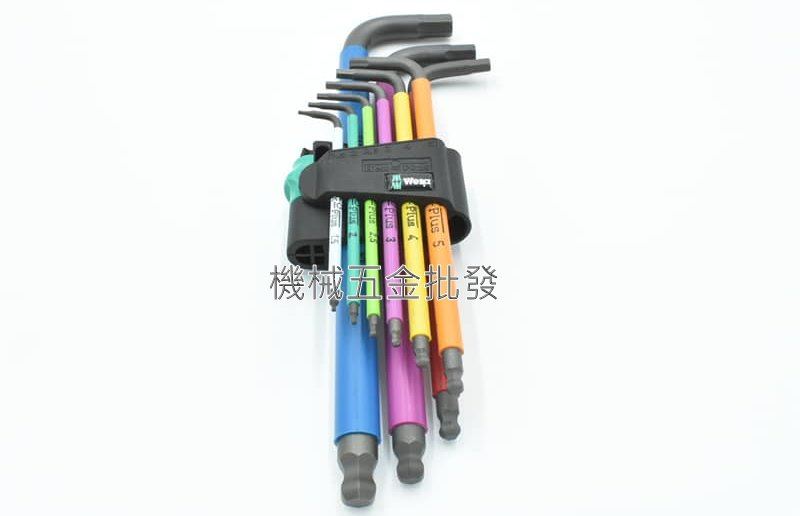 WERA 950SPKL/9SM 頂級膠套舒適型六角扳手組 9支組,手工具