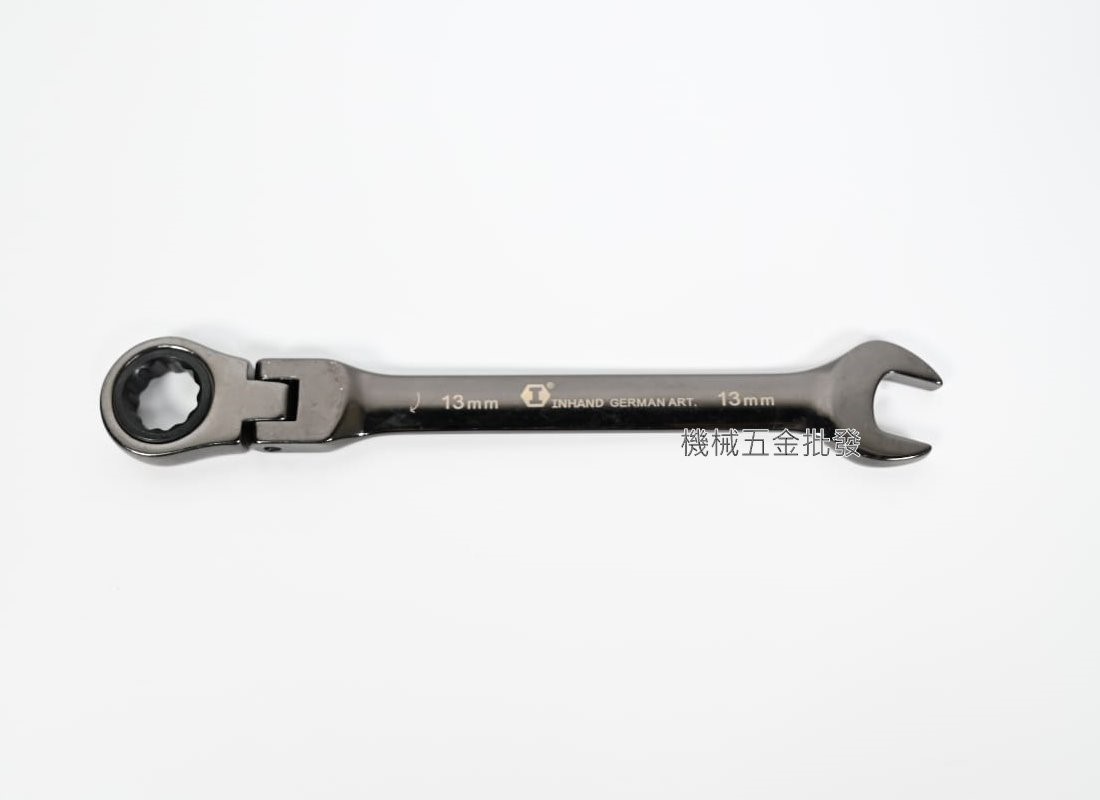 硬漢 {INHANDA} IGB-8SET 8支組黑金剛搖頭式棘輪梅開扳手8-19mm,手工具