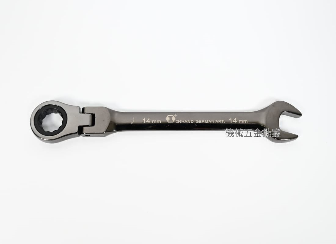 硬漢 {INHANDA} IGB-8SET 8支組黑金剛搖頭式棘輪梅開扳手8-19mm,手工具
