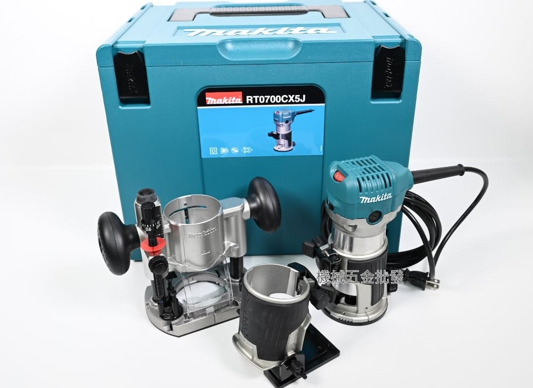  makita {牧田} RT0700C 修邊機RT0700CX5J 超值組合套裝組,電動工具