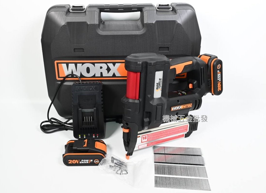 WORX {威克士} WX840.1 20V 2合1雙用鋰電釘槍 F釘 / K釘,電動工具