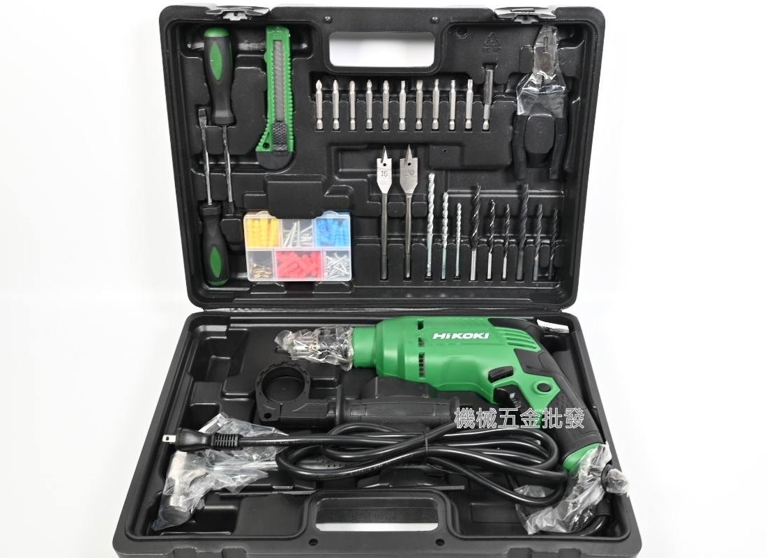  HIKOKI {日立} DV13VST 四分插電電鑽 +28件工具配件組,電動工具