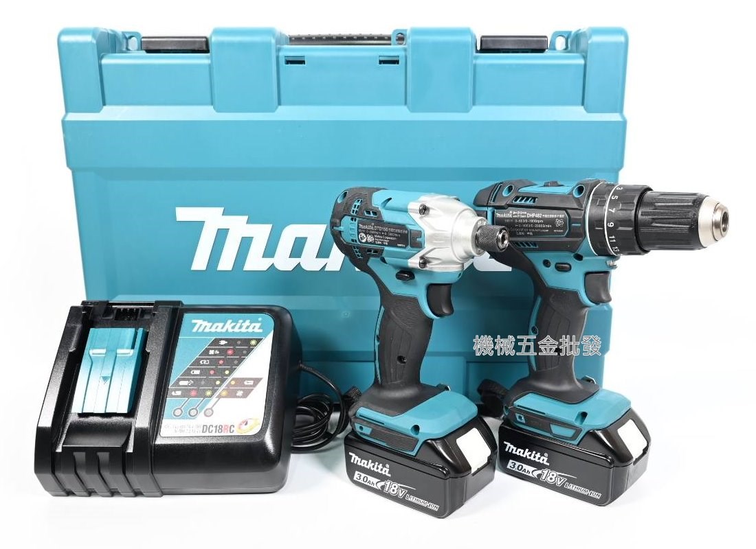 makita {牧田} DLX2337 DTD156+DHP482 18V充電式雙機組 起子機+電鑽,電動工具