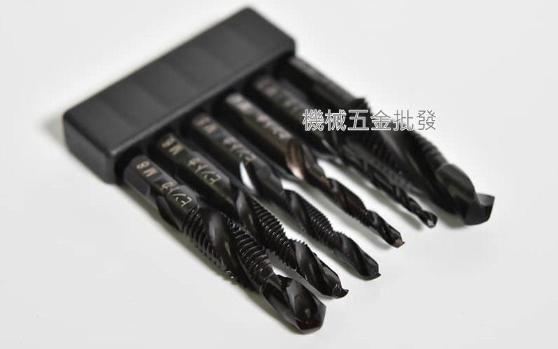 六角柄 高鈷鐵鑽尾 絲攻鑽頭組 日式改良大小雙溝 雙色處理 6支組,手工具