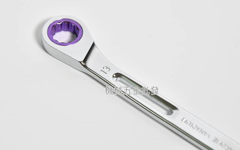 全新 SHELL 超輕量加長型棘輪扳手 小角度款 13mm 長度205mm,手工具