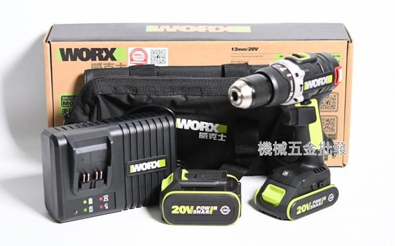 WORX {威克士} WU189.1 20V 無刷雙速三用震動電鑽 13mm,電動工具