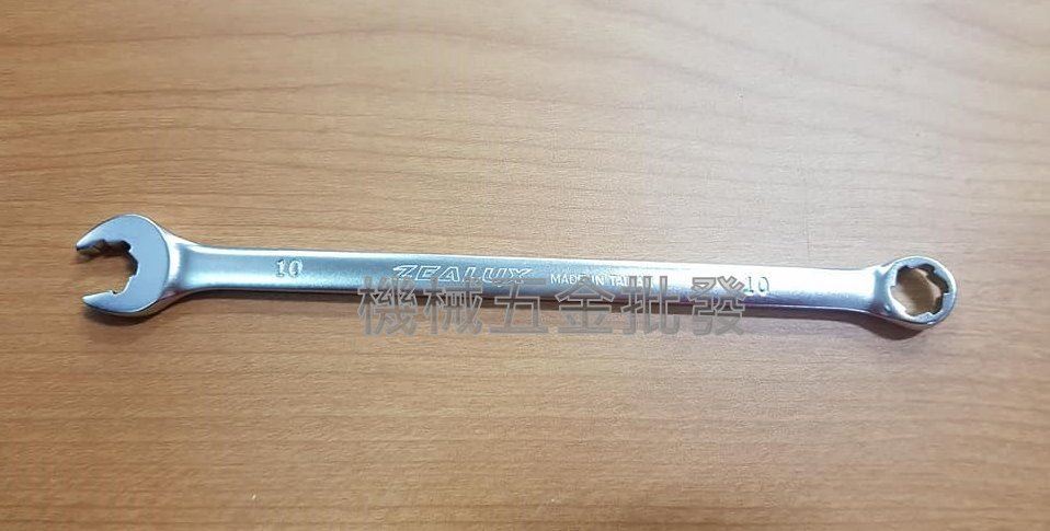  台灣製 ZEALUX 銳樂工具 鐵齒扳手 止滑設計磨損85%防滑板手 梅開板手 鐵齒扳手 10mm,手工具