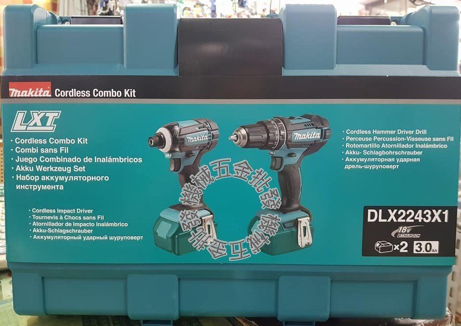 MAKITA {牧田} DLX2243X1 充電式雙機組 DTD149衝擊起機+DHP482震動電鑽,電動工具