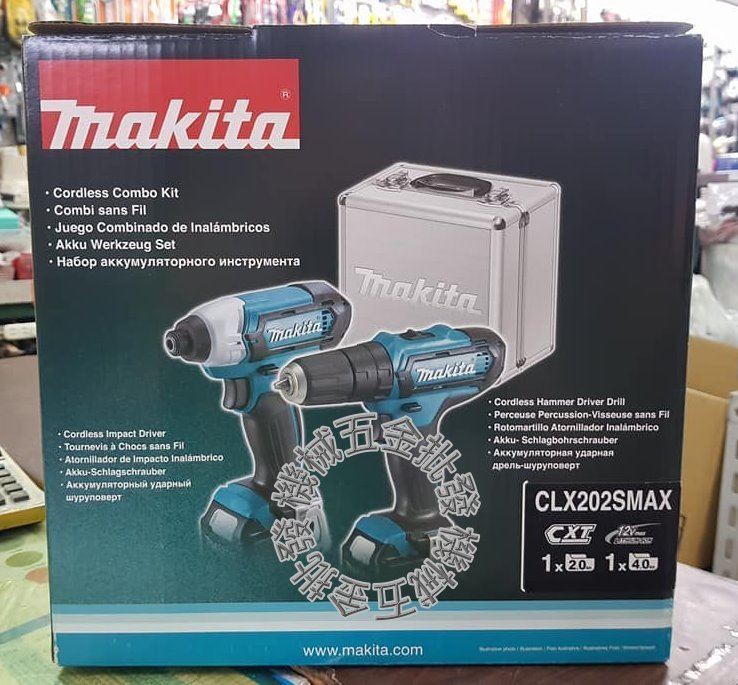 MAKITA {牧田}12V充電式雙機組CLX202SMAX TD110D起子+HP331D震動電鑽,電動工具