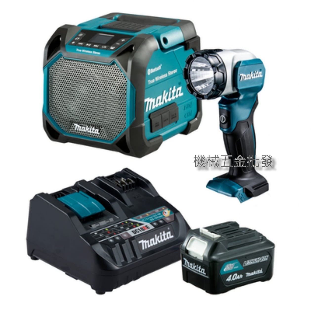 makita {牧田} CLX242NM 12V超值雙機組 充電式音響組 DM203音響+ML105手電筒,電動工具