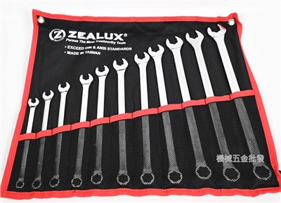  ZEALUX {銳樂工具} 鐵齒扳手 止滑設計磨損85%防滑板手 梅開板手 鐵齒扳手 11支組 台灣製
